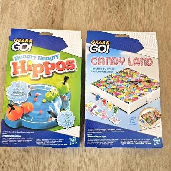 NEW IN BOX Hasbro Kids Games: Candy Land and Hungry Hungry Hippos. Bundle of 2 - Picture 2 of 7